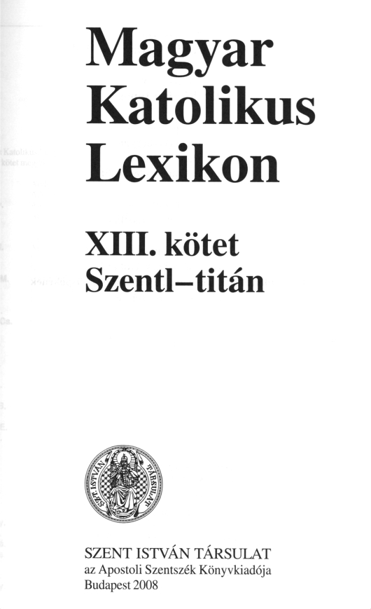 Magyar Katolikus Lexikon – belső címlap